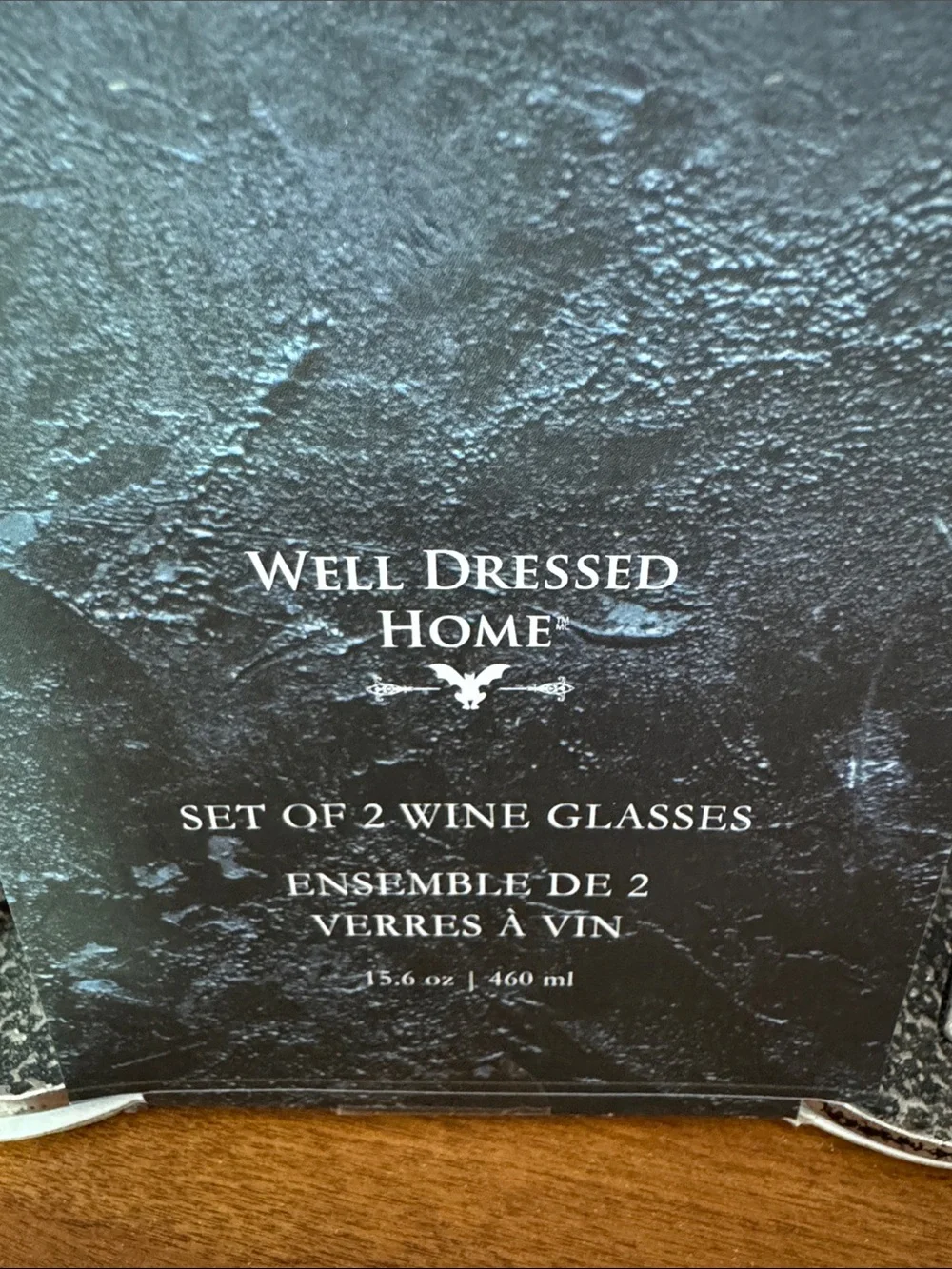 Silver Skeleton Stem Wine Glasses - Set of 2